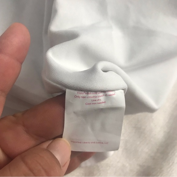 Liberty & Justice One Piece Swimsuit Women’s Size XL Color White Pull On Ruffle - Picture 6 of 14